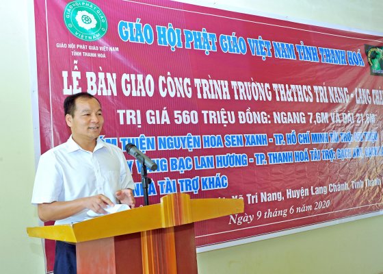 Lang Chánh: Ủng hộ 560 triệu xây dựng trường TH&THCS Trí Nang