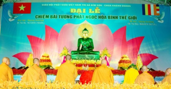 Thanh Hóa: Lễ an vị Tôn tượng Phật ngọc hòa bình thế giới tại Chùa Khánh Quang 14