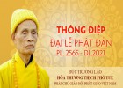 Thông điệp Đại lễ Phật đản PL.2565 của Đức Pháp chủ Giáo hội Phật giáo Việt Nam