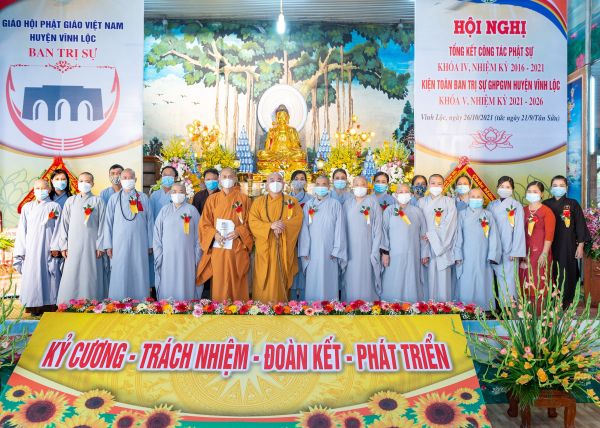 Vĩnh Lộc: Tổ chức thành công Hội nghị tổng kết công tác Phật sự khóa IV, kiện toàn Ban Trị sự GHPGVN khóa V, nhiệm kỳ 2021-2026.
